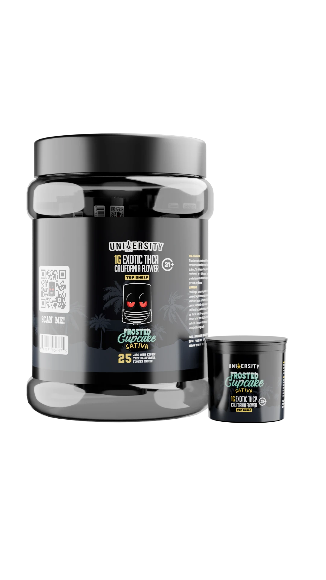 1g Flower THCP Big Jar – Frosted Cupcake – NO BG