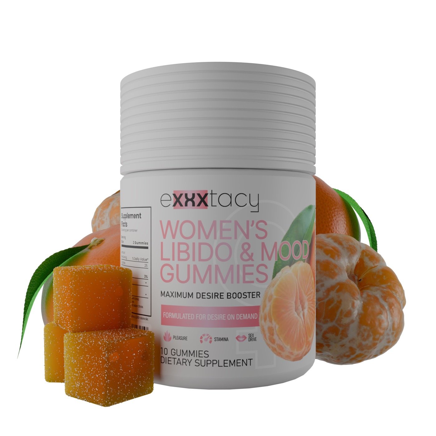 10_Gum_Female_Tangerine EXXXTACY Woman Libido Gummies (10 Pack) - Image 1